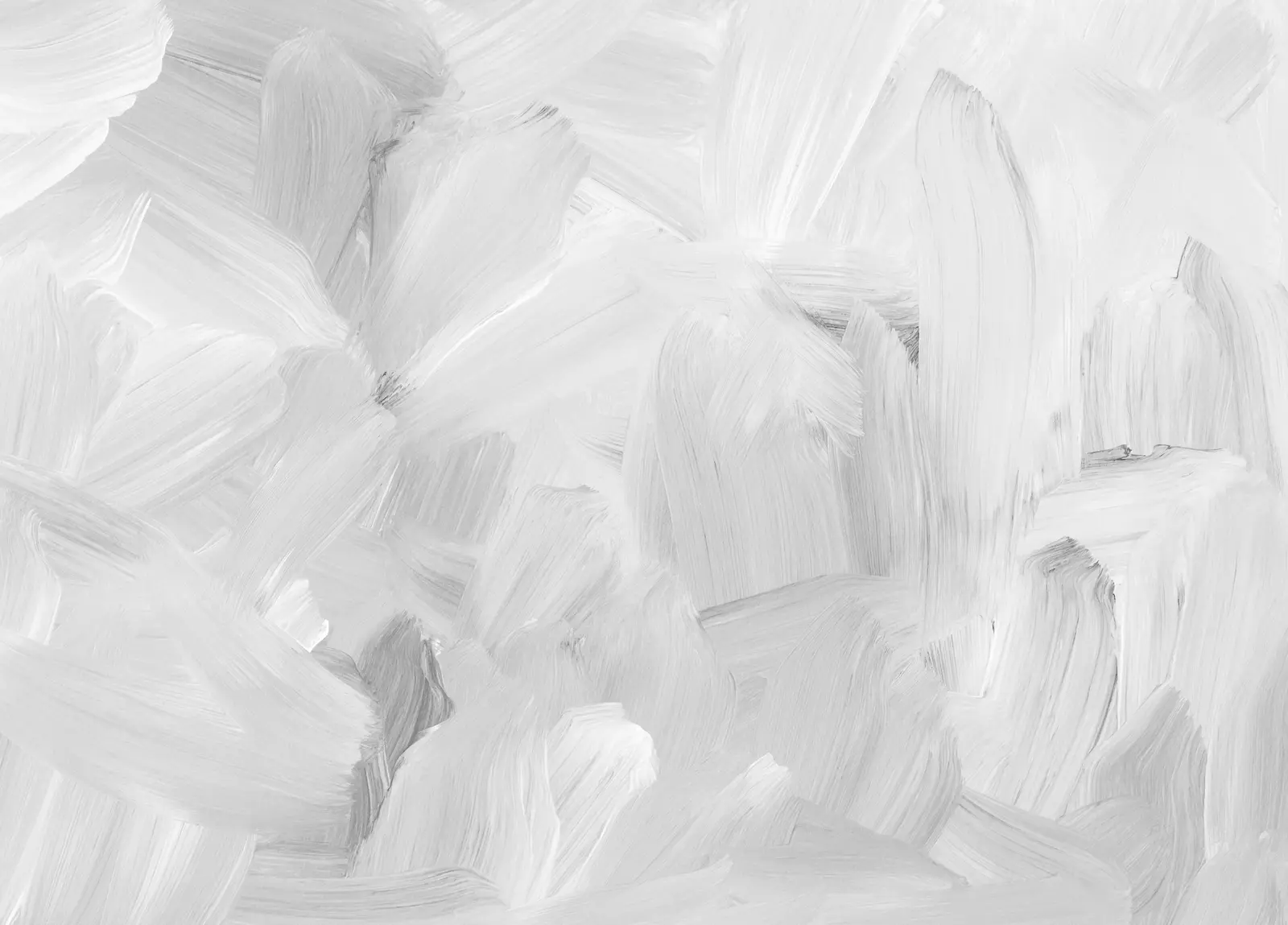 Abstract white and grey brushstroke painting